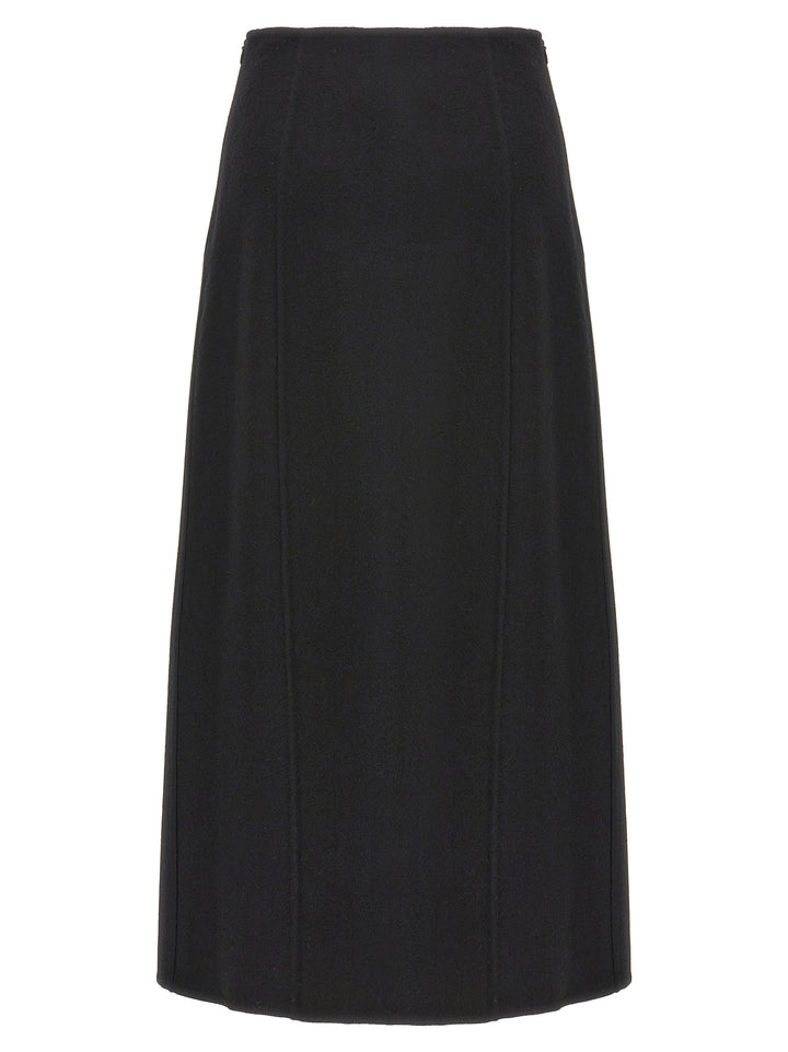 Long Cloth Skirt Skirts Black