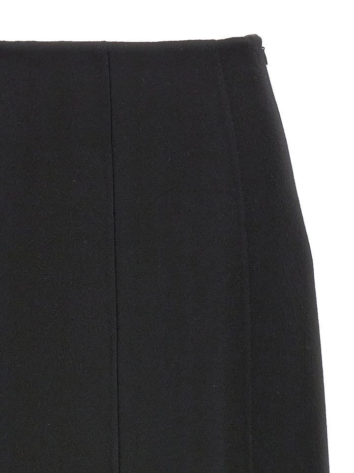 Long Cloth Skirt Skirts Black