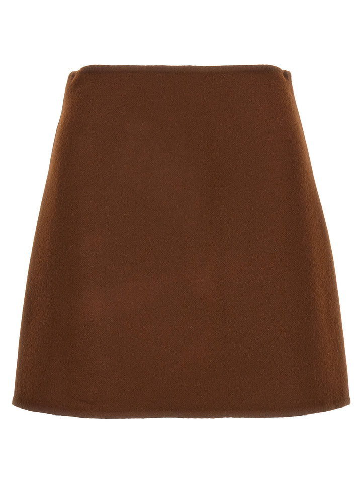 Wool Cloth Skirt Skirts Brown