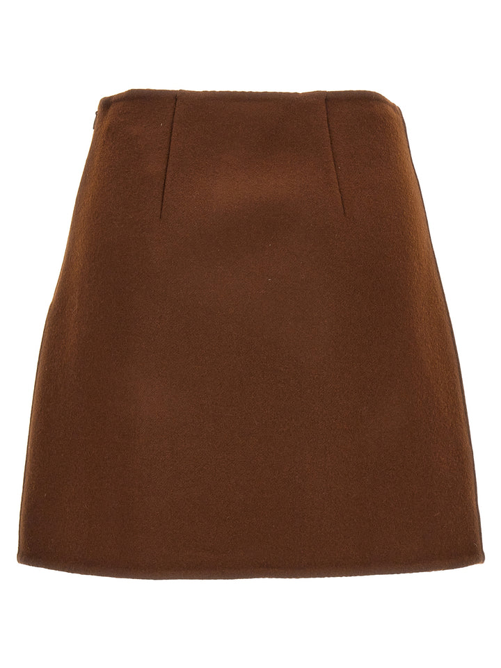 Wool Cloth Skirt Skirts Brown