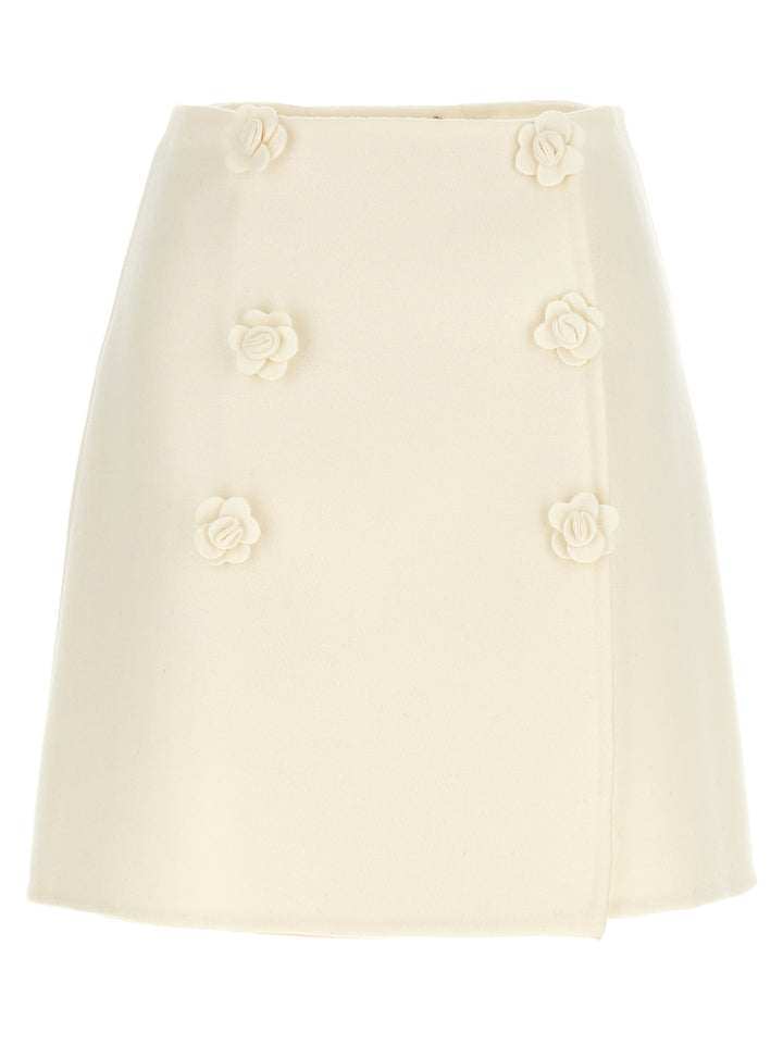 Flower Cloth Skirt Skirts White