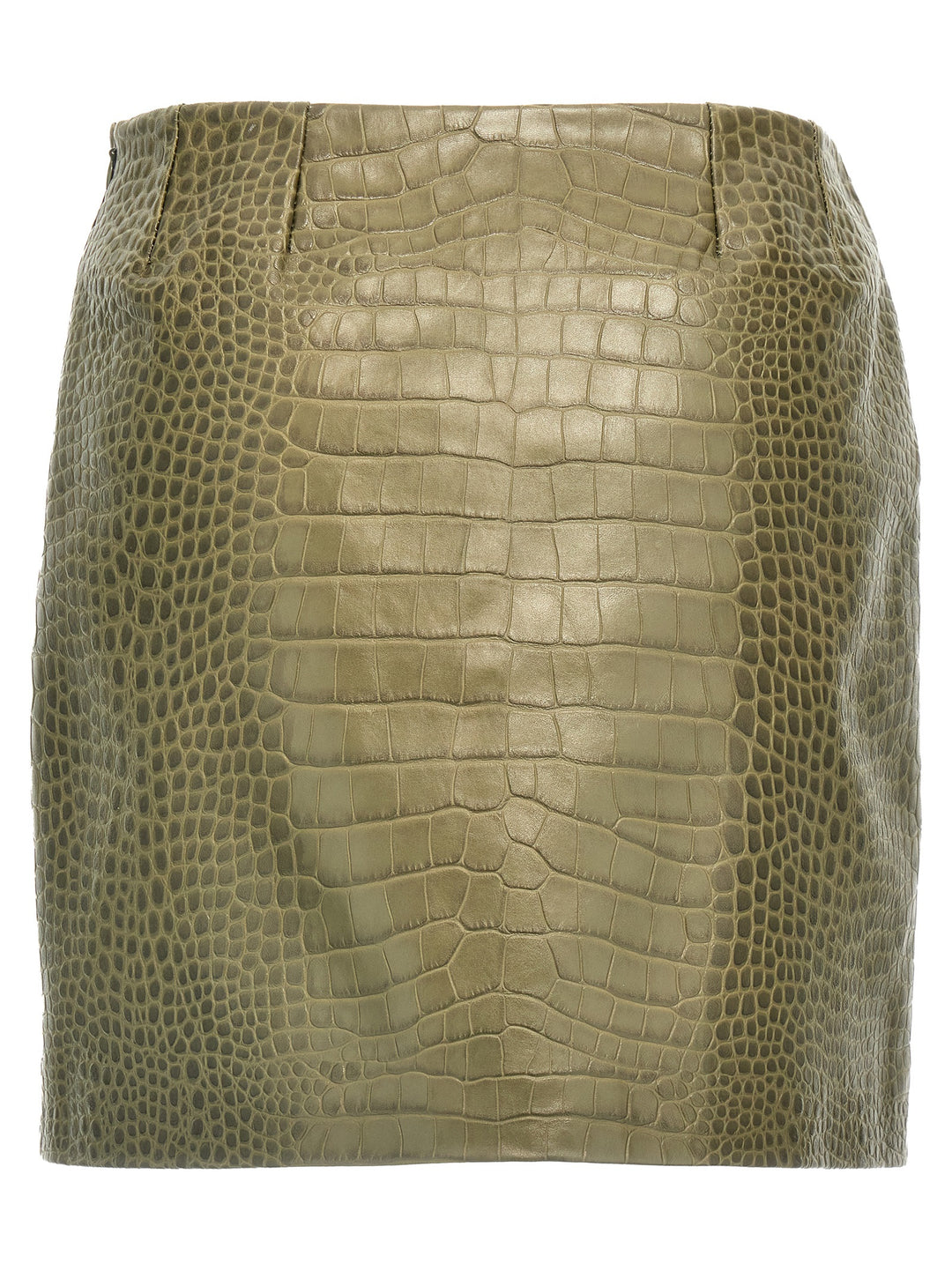 Crocodile Print Skirt Skirts Green