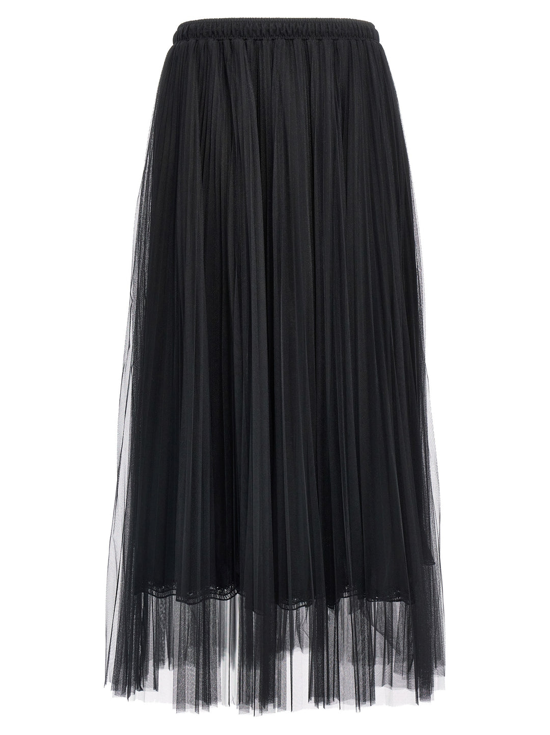 Pleated Tulle Skirt Skirts Black