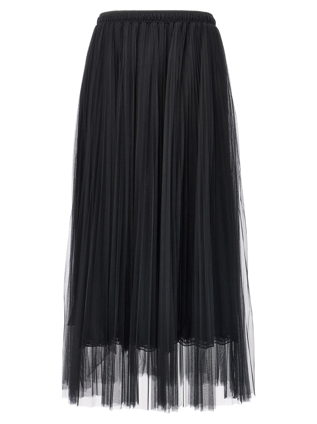 Pleated Tulle Skirt Skirts Black