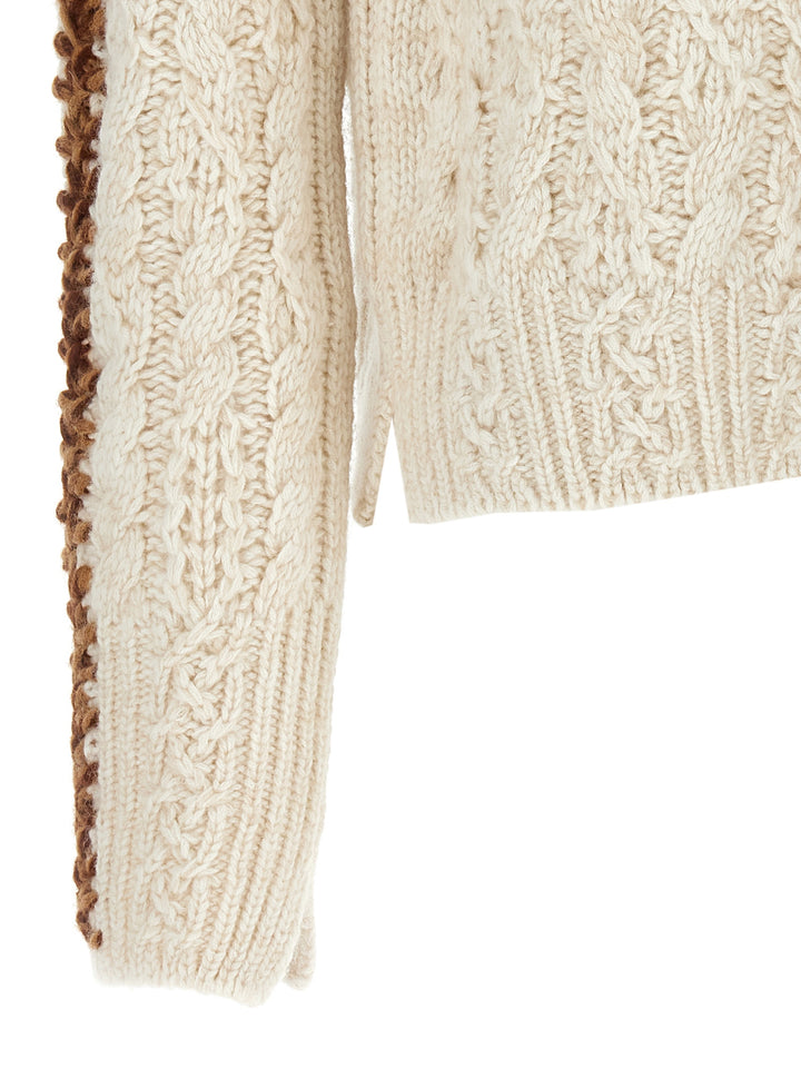 Jacquard Sweater Sweater, Cardigans White