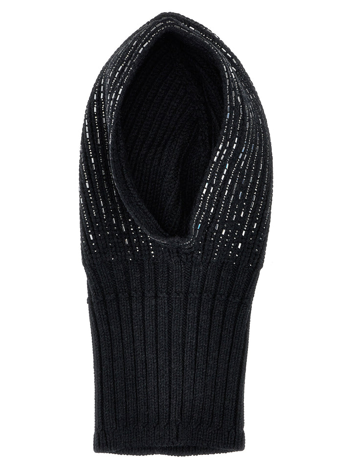 Balaclava Rhinestones Hats Black