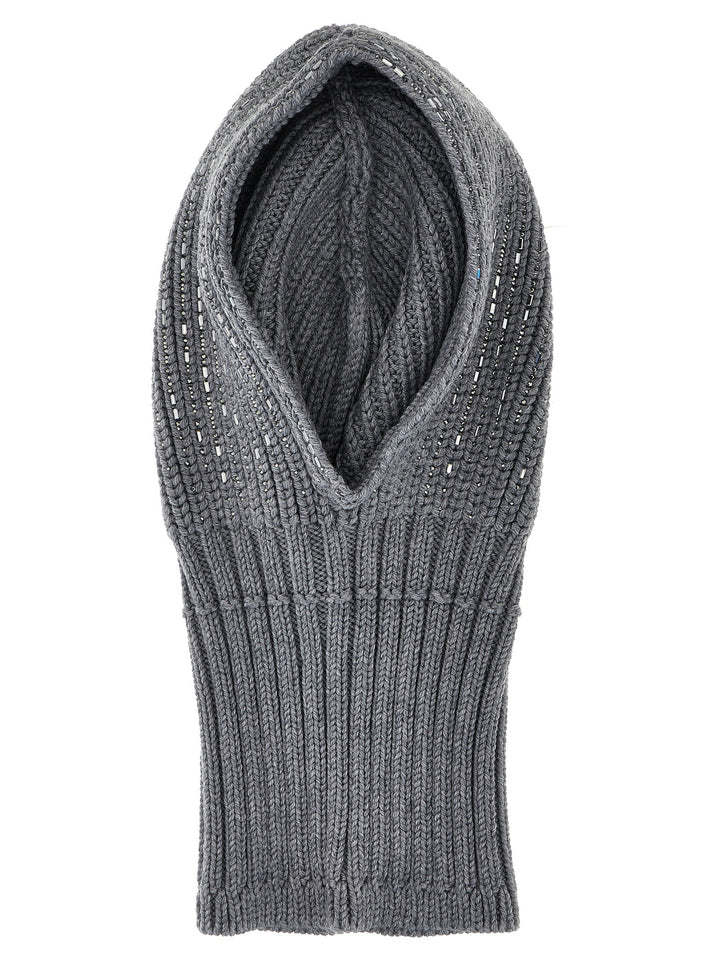 Balaclava Rhinestones Hats Gray