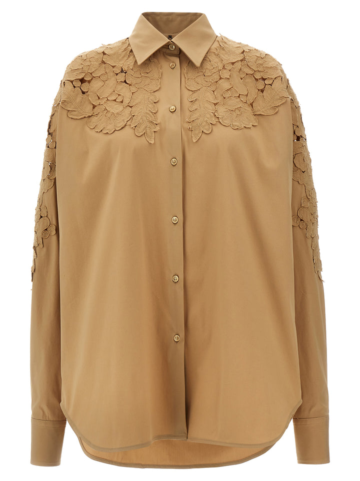 Cut-Out Shirt Shirt, Blouse Beige