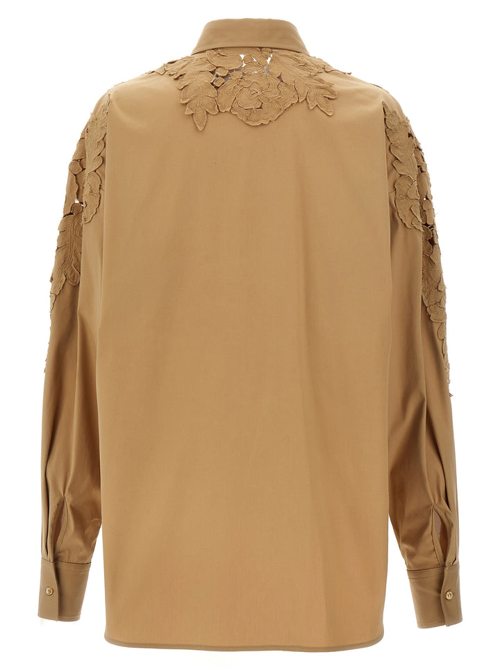 Cut-Out Shirt Shirt, Blouse Beige