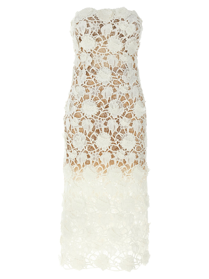 Macramé Lace Dress Dresses White