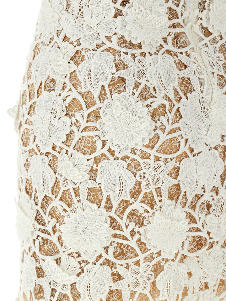 Macramé Lace Dress Dresses White