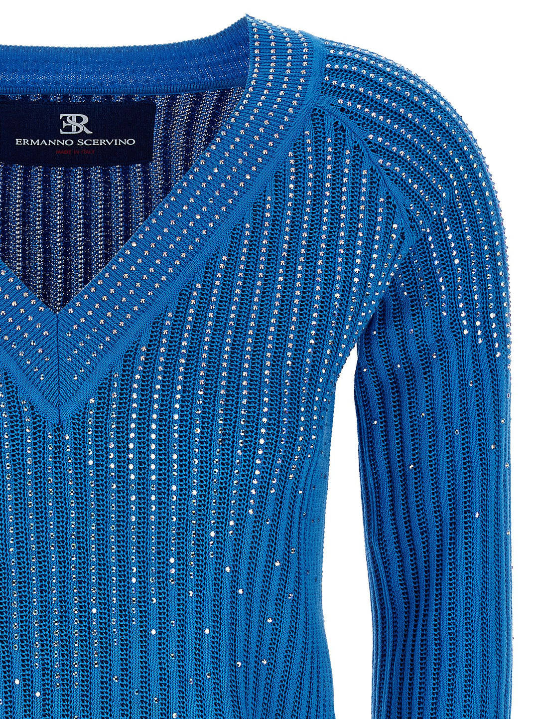 Rhinestone Sweater Sweater, Cardigans Blue