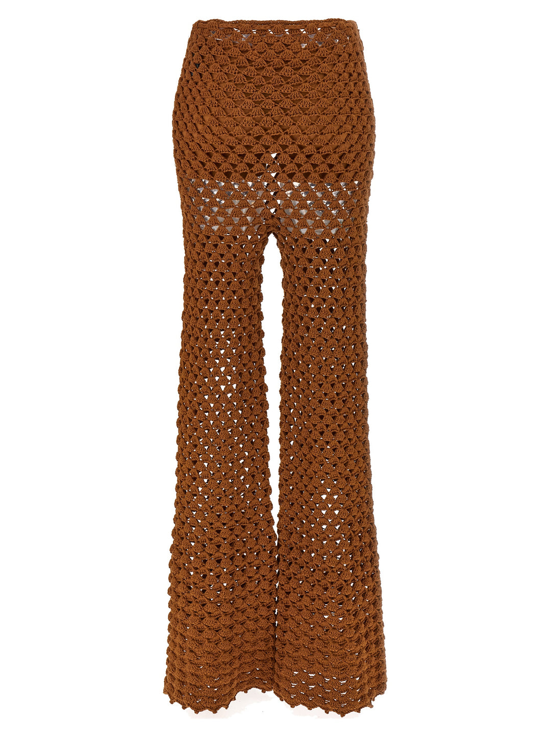 Ermanno Scervino Crochet Pants - Brown | e7378af3d6a2f946e8da4af7bb590645dfe6727f