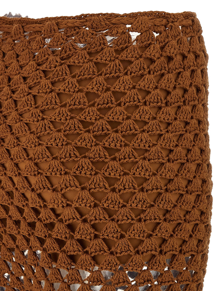 Ermanno Scervino Crochet Pants - Brown | d7e78c9f993d0b136586fed563393612c5815513