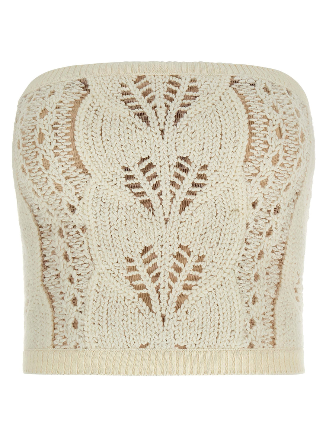 Ermanno Scervino Tricot Top Tops - White | 9b24ec287eb266b494f56cbedc55be652088955d