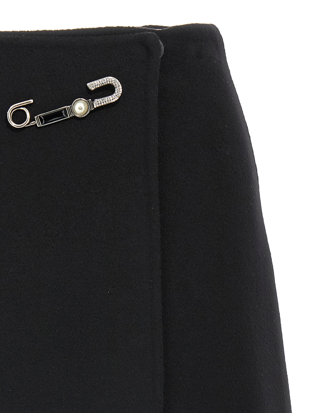 Ermanno Scervino Jewel Pin Skirt Skirts - Black | 12f4488601440f2e0f71d394510aac8b1ef4f3e9