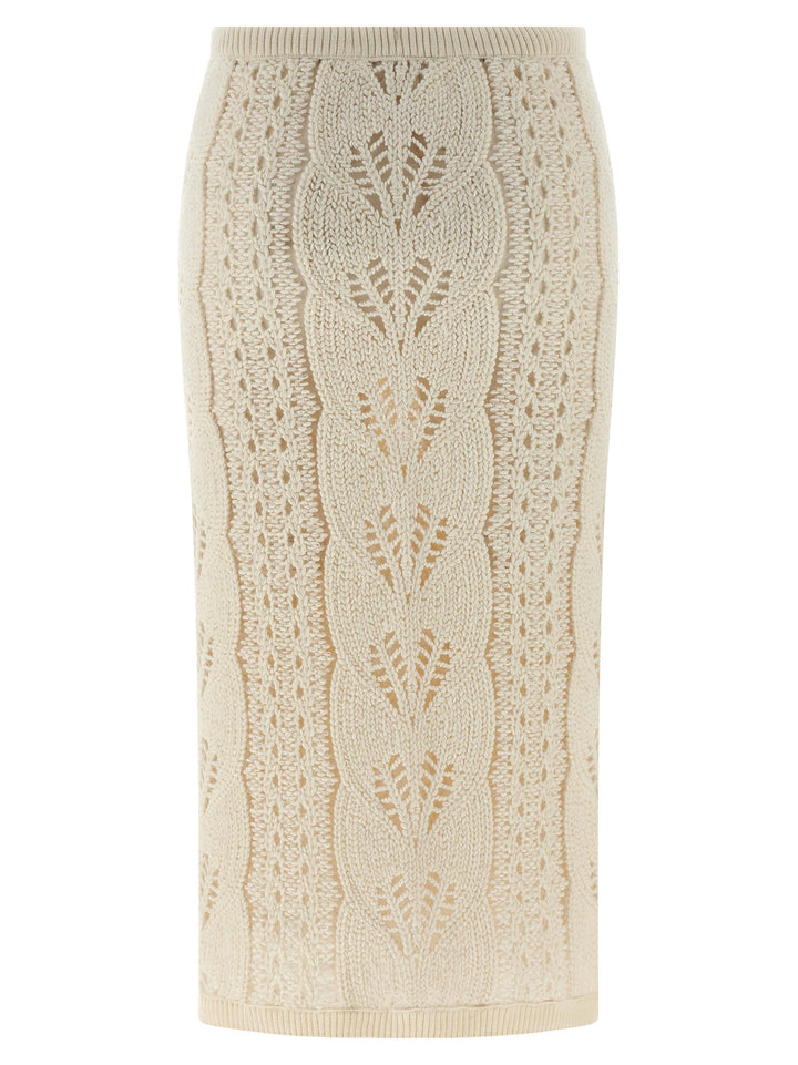 Ermanno Scervino Tricot Skirt Skirts - White | ab12c5047327b33eebbead306d1352f27f06c205