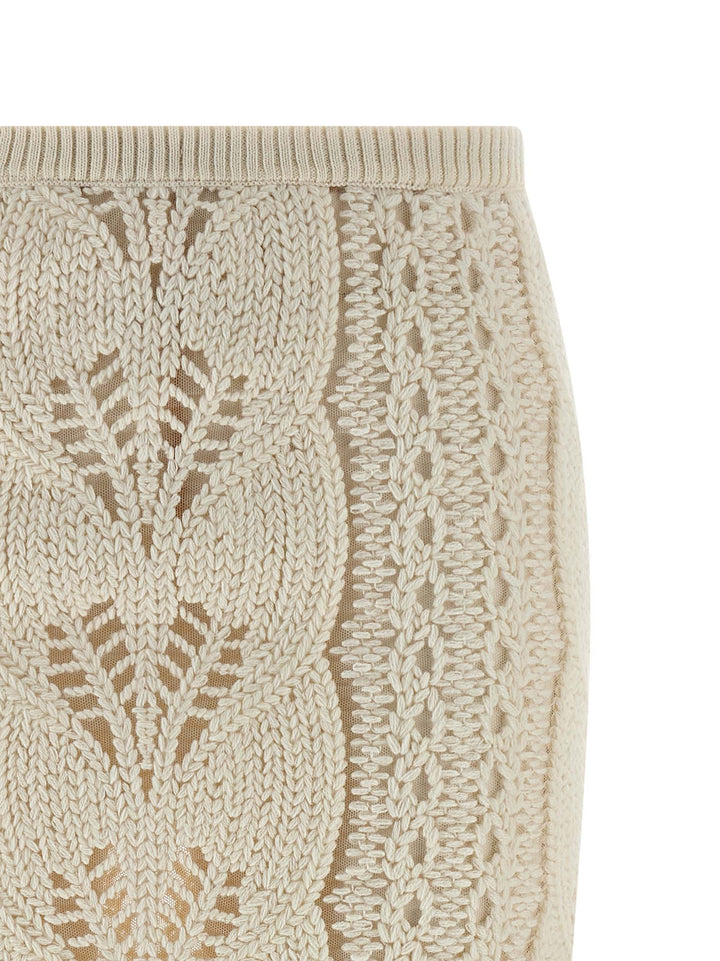 Ermanno Scervino Tricot Skirt Skirts - White | 4a84e93a1ffacd8cc1705ca68644c751e4a0c68e