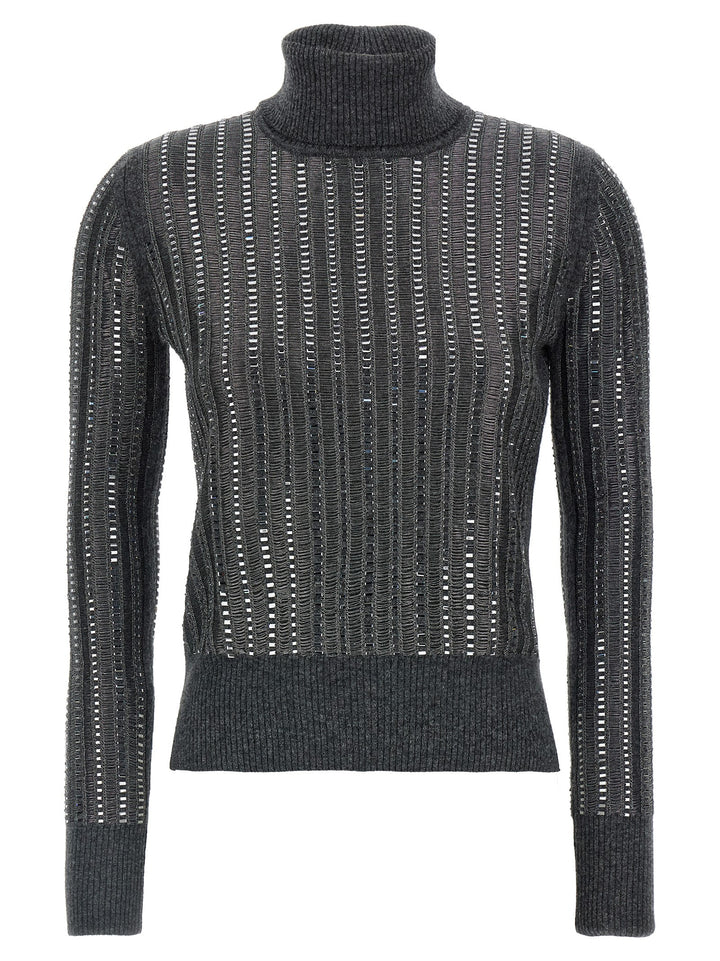 Ermanno Scervino Crystal Sweater Sweaters and Cardigans - Gray | 579eb6a40dc2ff6c36ee4221dd7f5b3e41795da2