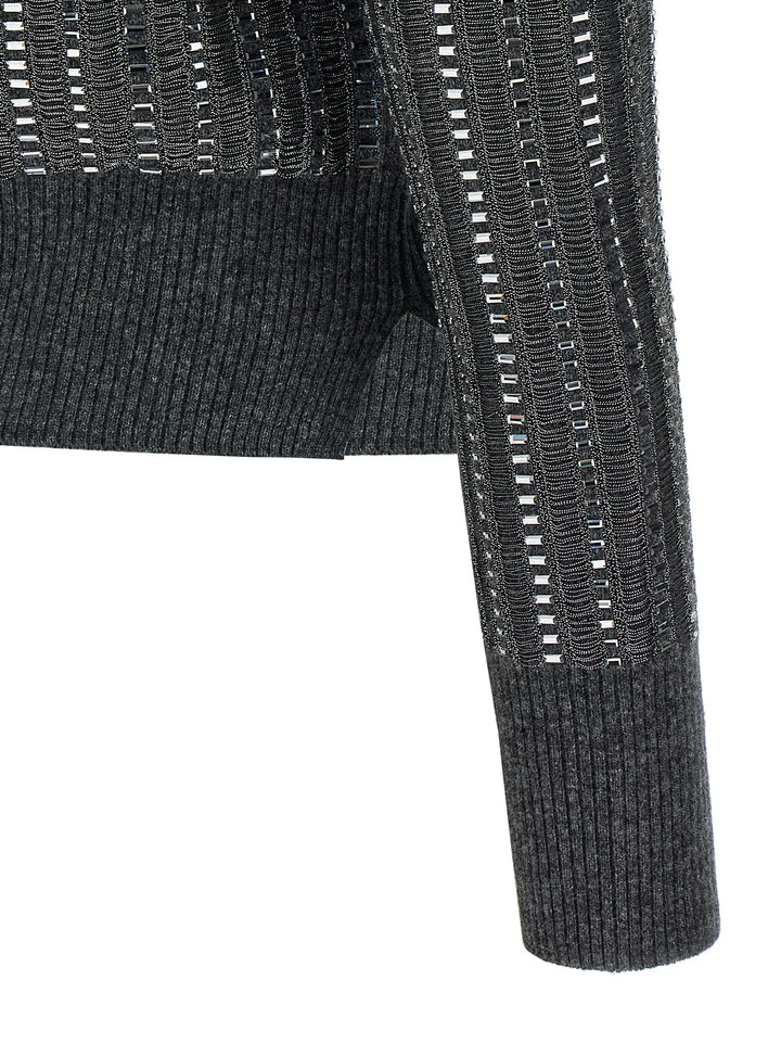 Ermanno Scervino Crystal Sweater Sweaters and Cardigans - Gray | a2420e011e735494eefc69cbc24fd61f9c622eab