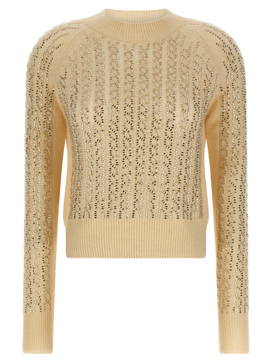 Baguette Studded Sweater Sweaters And Cardigans Beige
