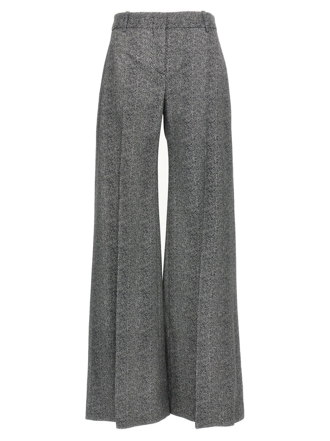 Ermanno Scervino Herringbone Trousers Pants - Gray | 1a95981e32a4bfe5eca432762ecb159f94885b12