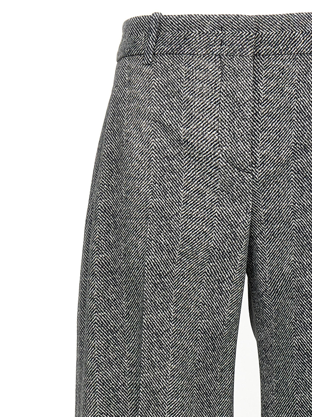 Ermanno Scervino Herringbone Trousers Pants - Gray | c1b528563b58f50592cbe0112c28e33a7263ee40