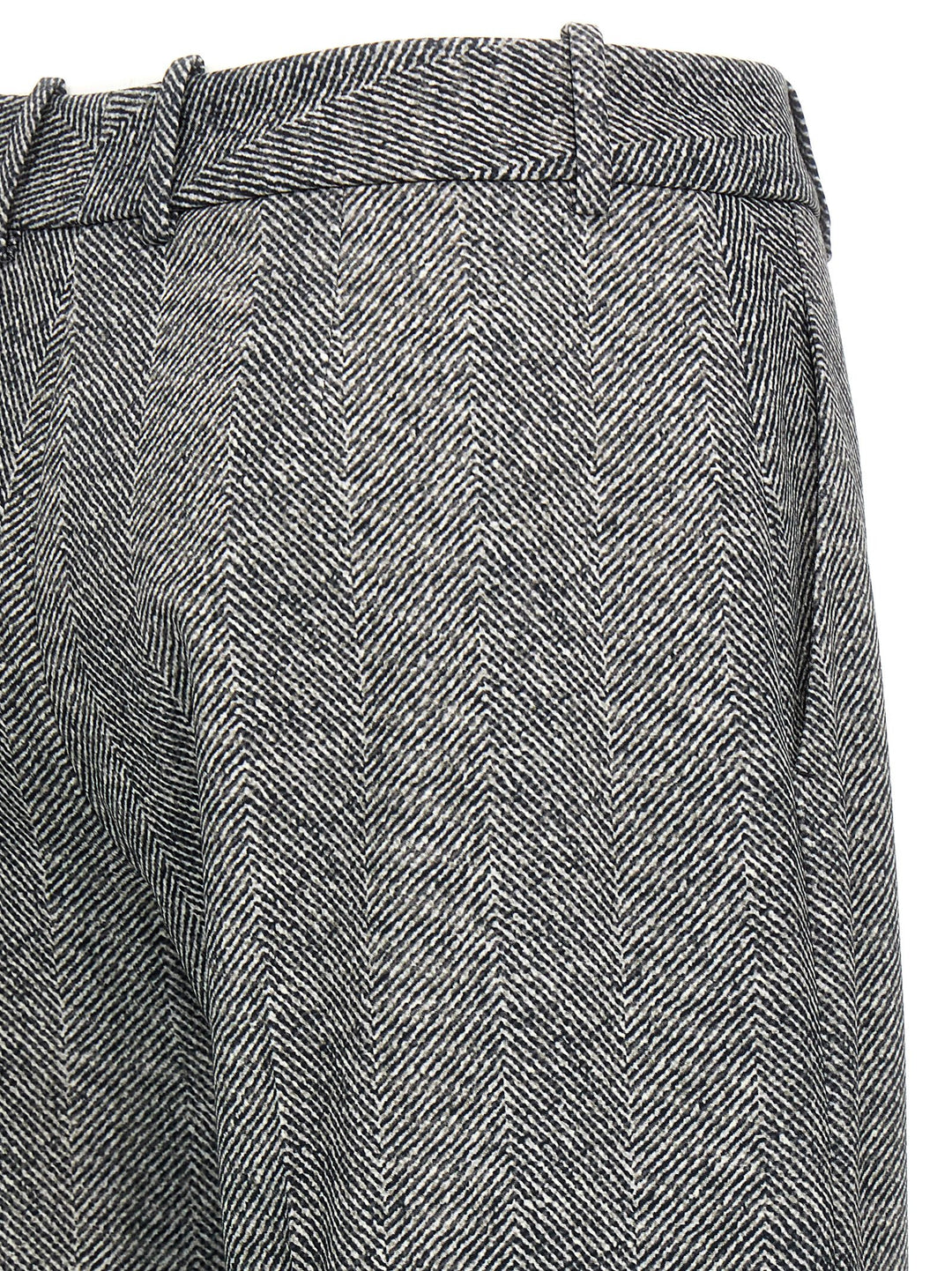 Ermanno Scervino Herringbone Trousers Pants - Gray | 3d74df2a1e317d00da62ee176df8a9b1b8089d89