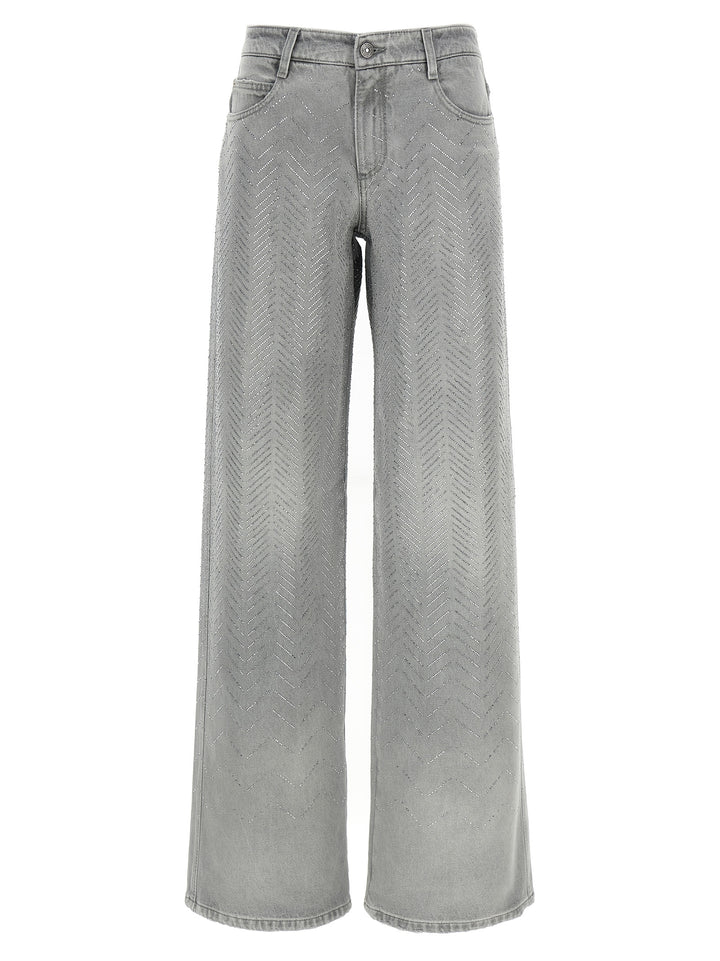 Ermanno Scervino Rhinestone Jeans - Gray | 3b364124c97c8dc9bb260a0e97196565e876c3c0