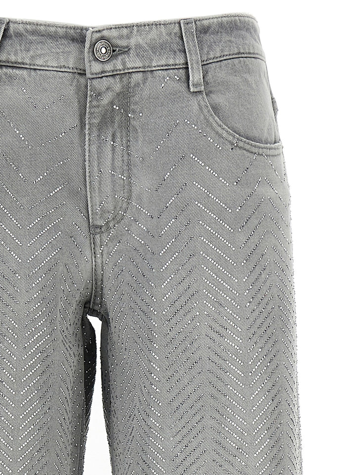 Ermanno Scervino Rhinestone Jeans - Gray | 90ee3d03946871df837460cc54b036233b9ab785