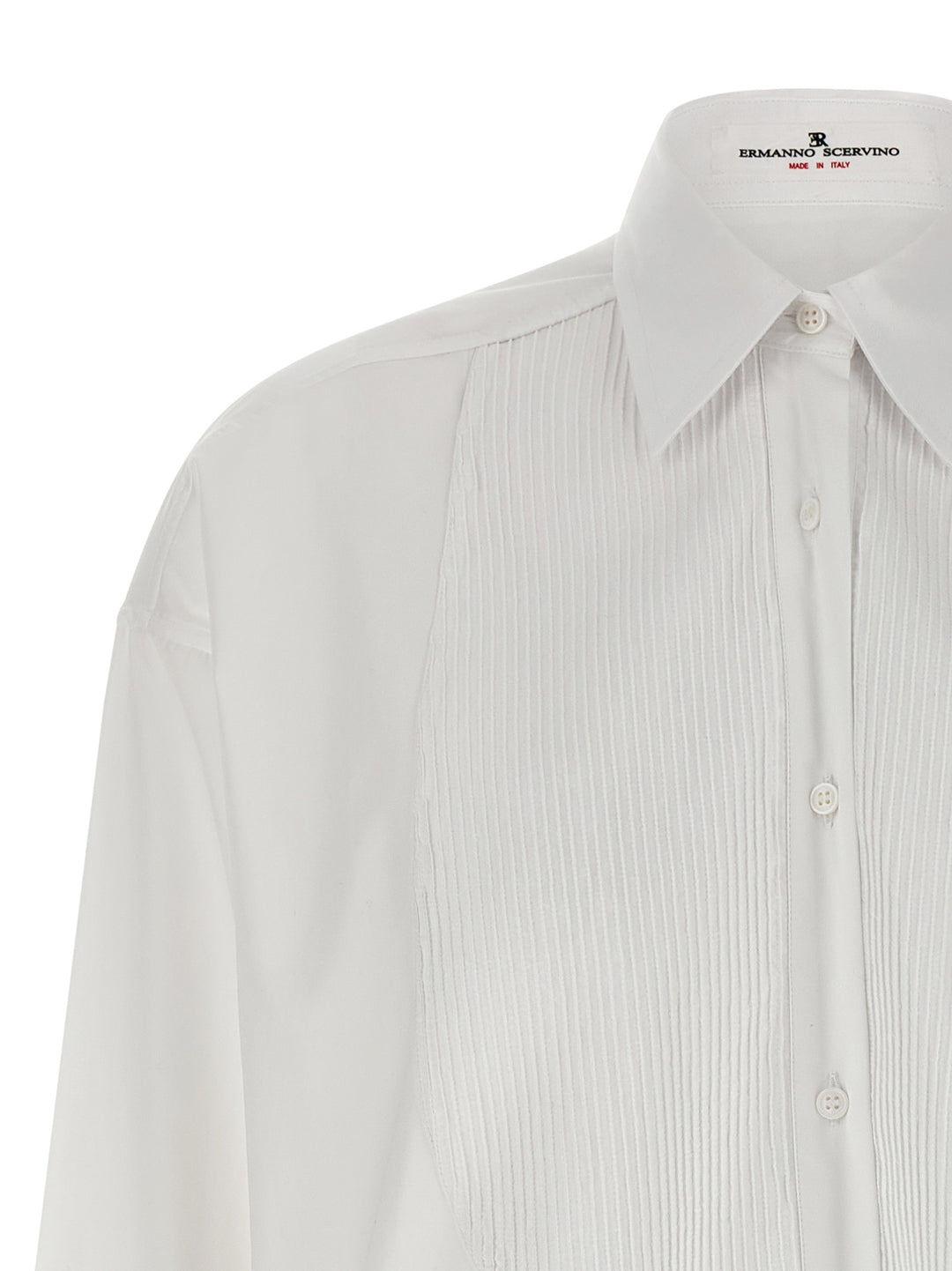 Ermanno Scervino Plastron Shirt Shirt and Blouse - White | ecf1fbfa0a52b4bad32e3f7af4227d3ed6e12ae8