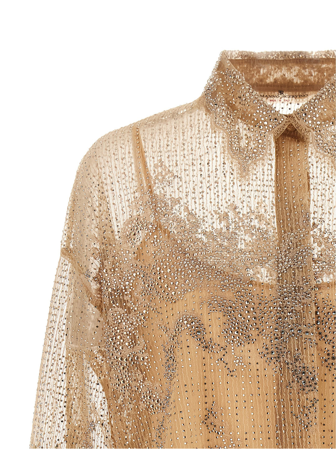 Ermanno Scervino Embroidery Shirt Shirt and Blouse - Beige | 8e983679f28c9fe6603cb52776952193b4deb94f