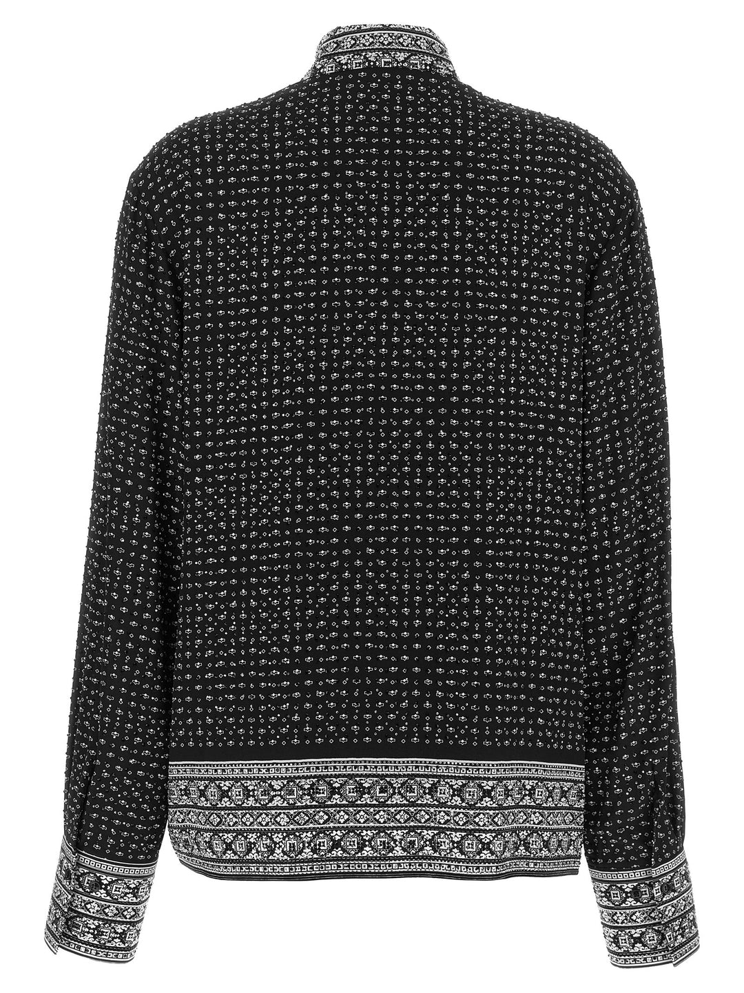 Ermanno Scervino Crystal Shirt Shirt and Blouse - White/Black | 461f9e14492ddb0403607081a9949be61753aaea