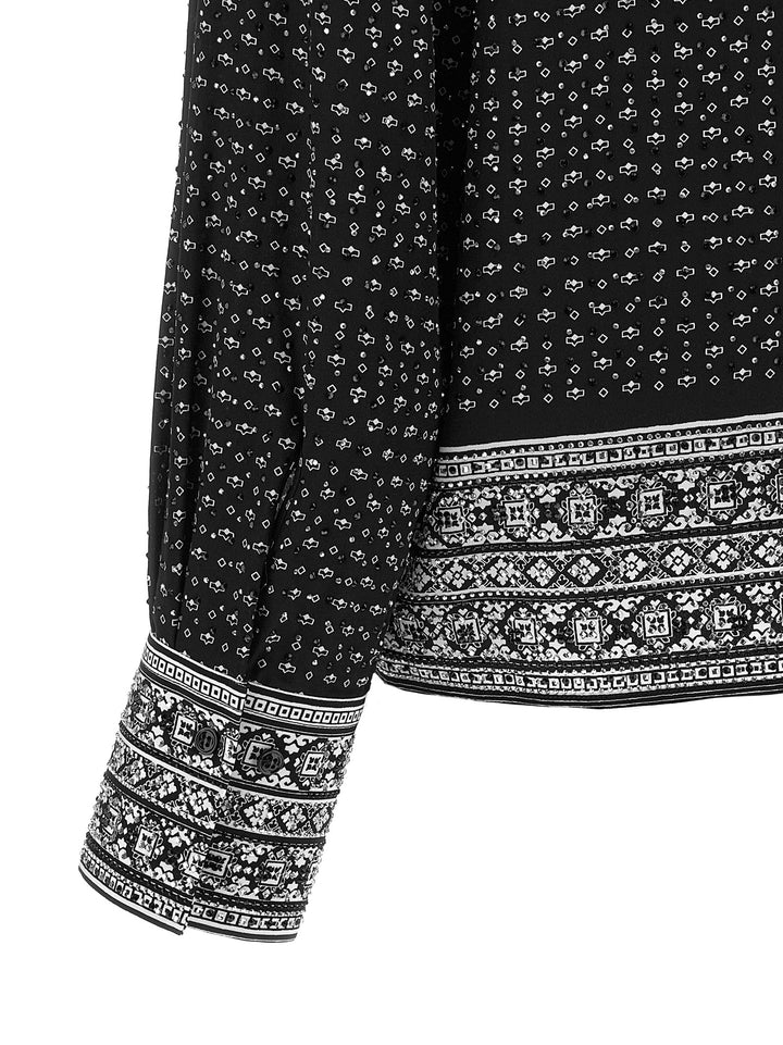 Ermanno Scervino Crystal Shirt Shirt and Blouse - White/Black | e9f923eba969daef8ea0ba9e68e127f3f8235d45