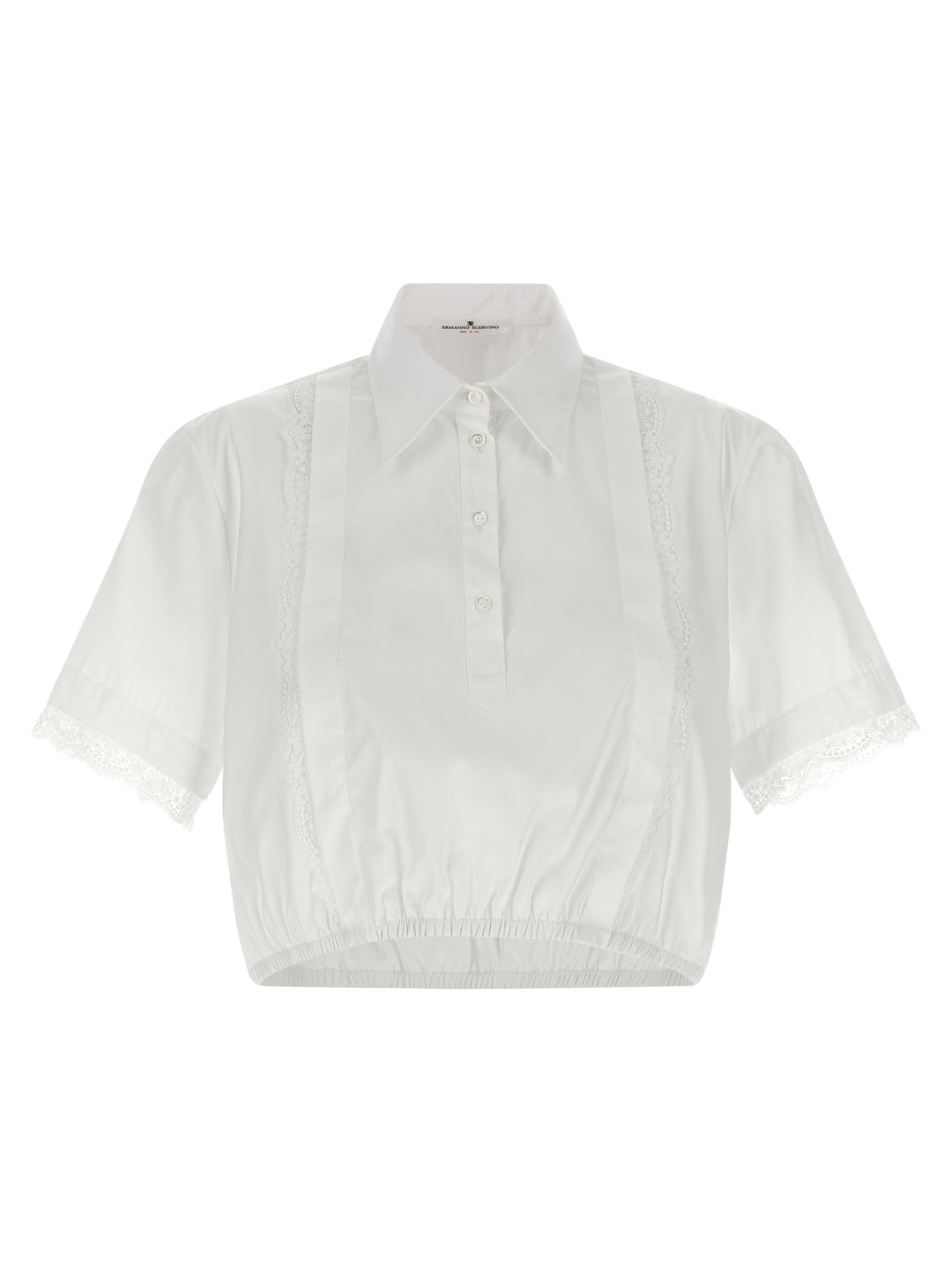Ermanno Scervino Lace Insert Shirt Shirt and Blouse - White | c1108cb17374405d8bf85436fbd6652173803496