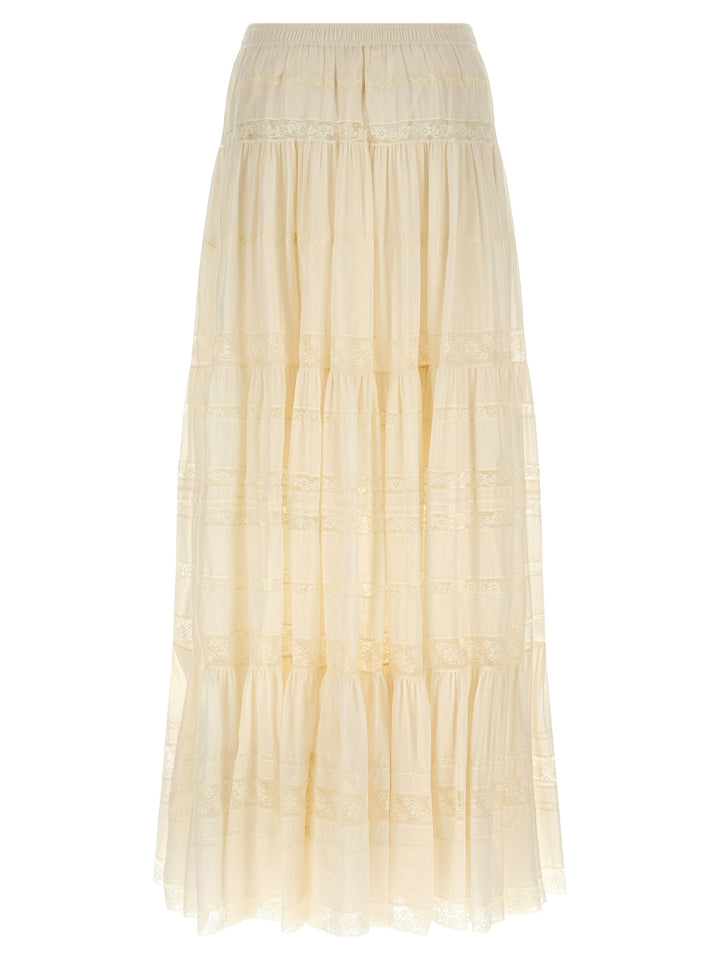 Ermanno Scervino Lace Insert Skirt Skirts - White | f19a9c2020a12061d5cce5dd92ff68c4675da64e