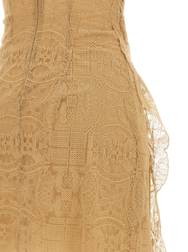 Ermanno Scervino Embroidered Dress Dresses - Beige | 8912ad0828df1b117a1f816f790d3bb7c1855d0a