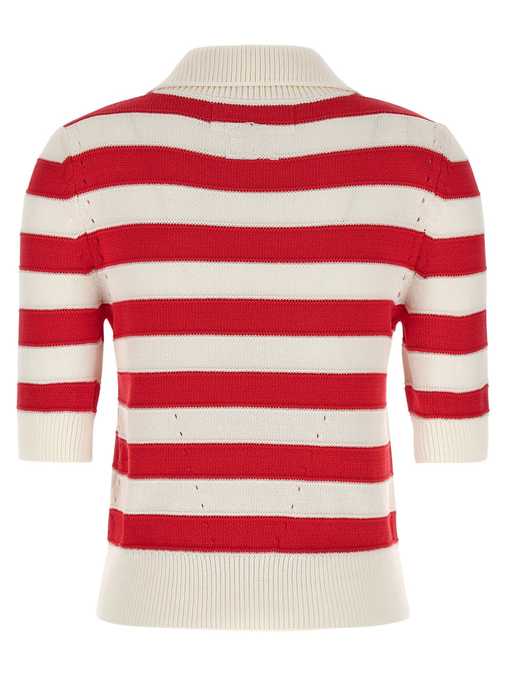 Ermanno Scervino Crochet  Shirt Polo - Red | 29f8b163156c35193d416efd6ab7bf61ca4144f2