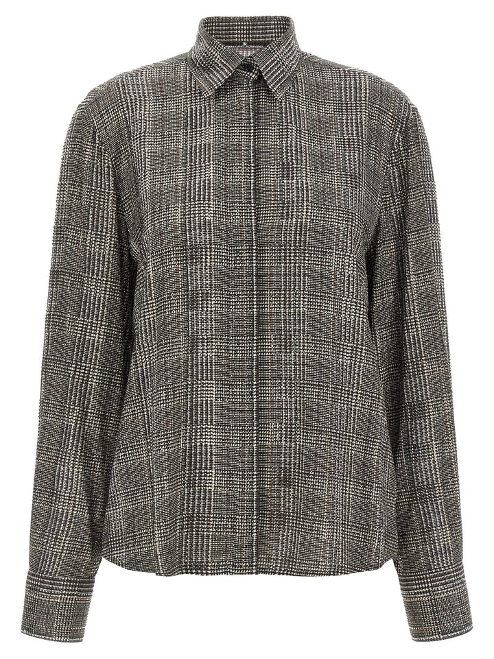 Ermanno Scervino All-Over Rhinestone Shirt Shirt and Blouse - Gray | c4d54ddea0579939a10afa1f54591a3649e4fdb0