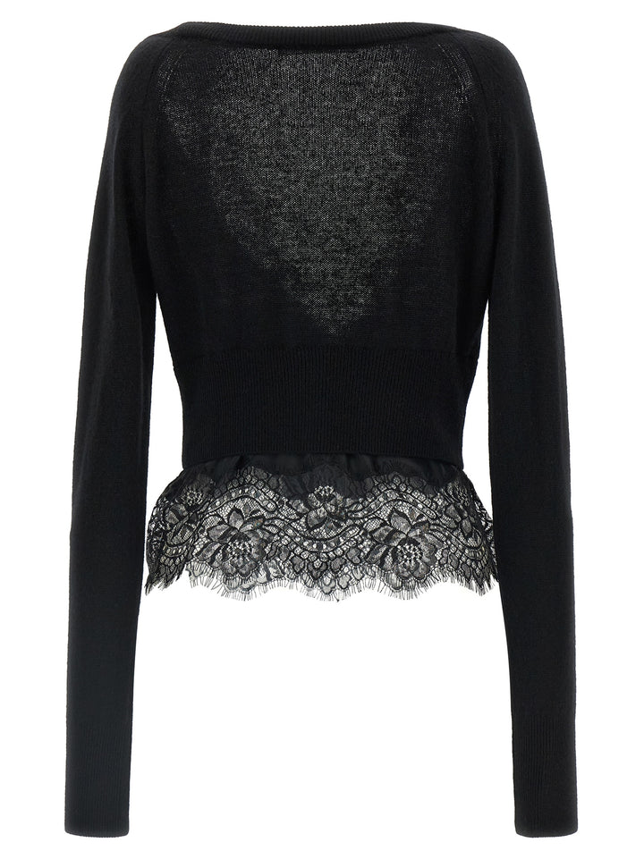 Ermanno Scervino Lace Cardigan Sweaters and Cardigans - Black | 97de07baa6d1ef7d35c2cc8c3d5e936478203954