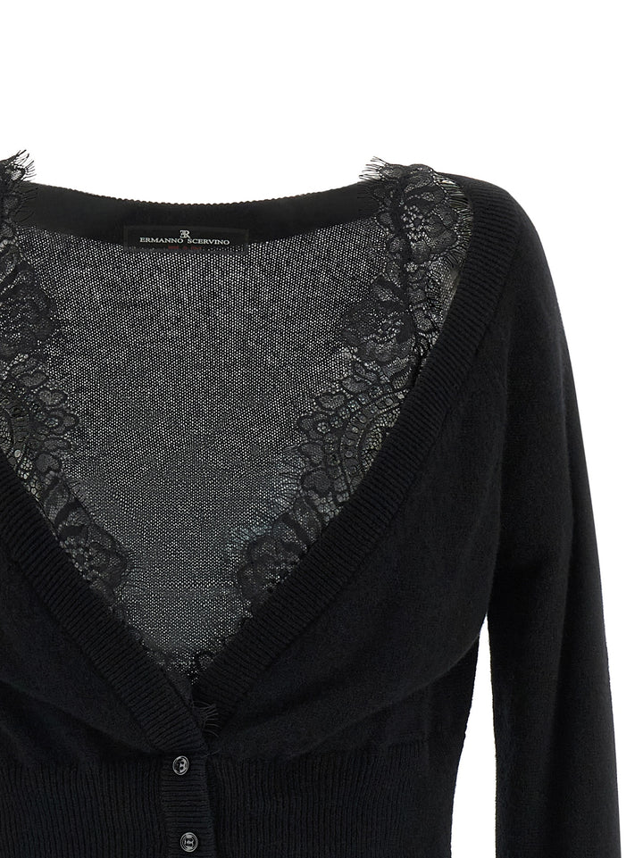 Ermanno Scervino Lace Cardigan Sweaters and Cardigans - Black | a2ecc99036b75c99925f961422dd9b88efbd72bc