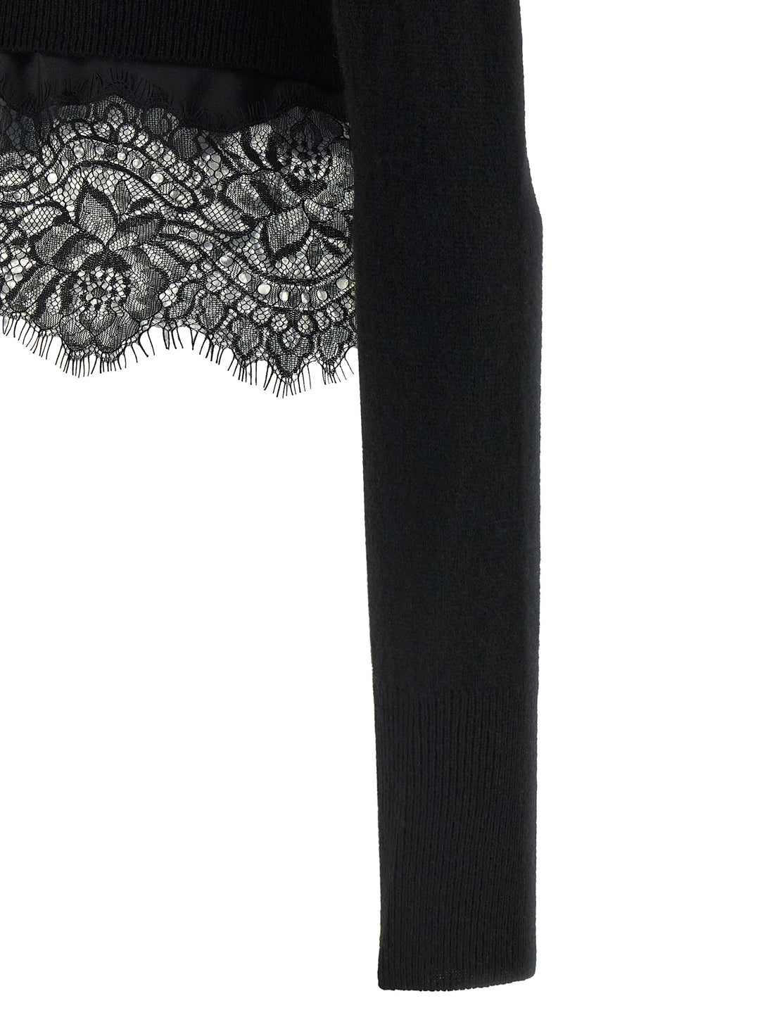 Ermanno Scervino Lace Cardigan Sweaters and Cardigans - Black | f377bd0635acba86de1c7cd417cf3167223fb2e0