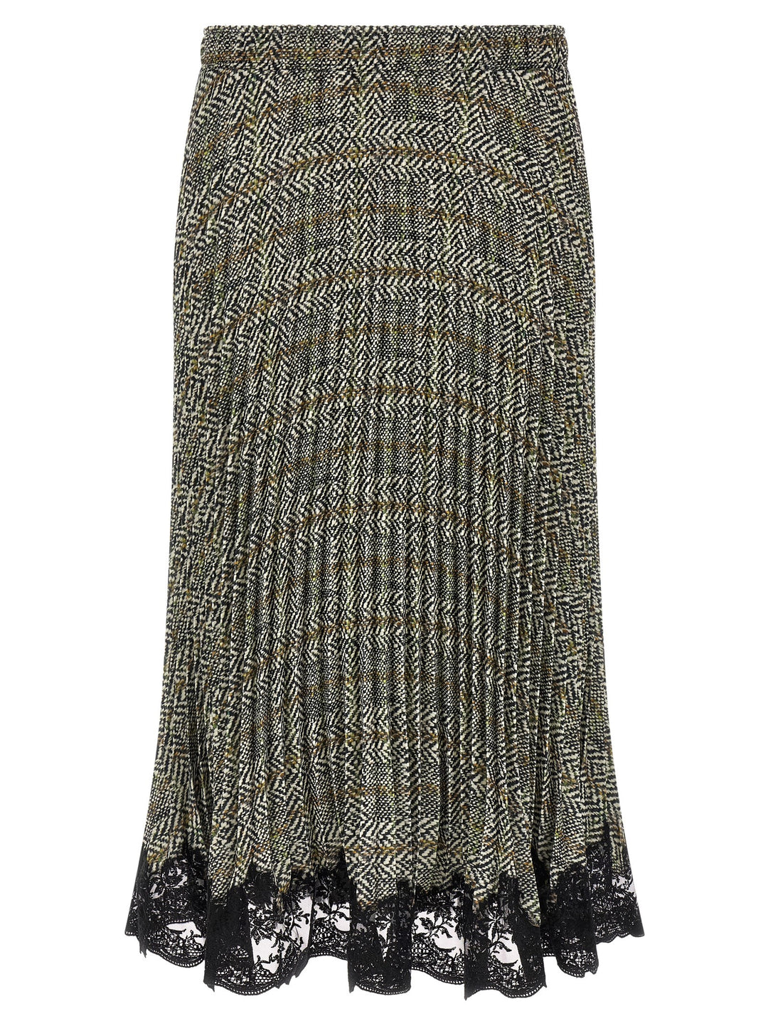 Ermanno Scervino Pleated Skirt With Lace Skirts - Multicolor | 9844f776ed6f54b949ecb0218fac43bb5f84c2b2