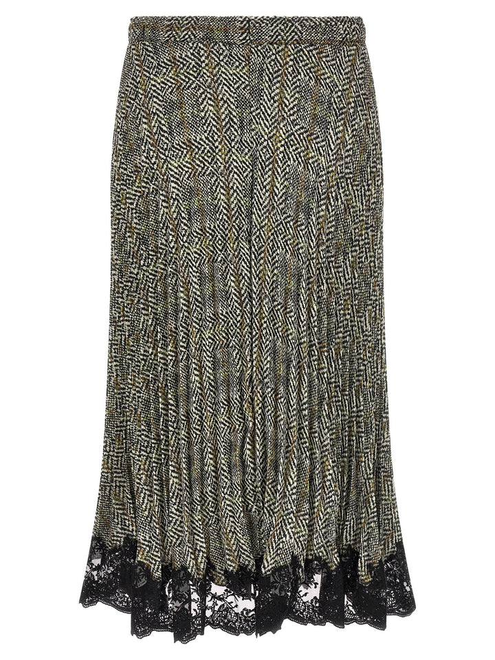 Ermanno Scervino Pleated Skirt With Lace Skirts - Multicolor | baa5a0eebc7d7b3d03aa7b2e2622497e485c9555