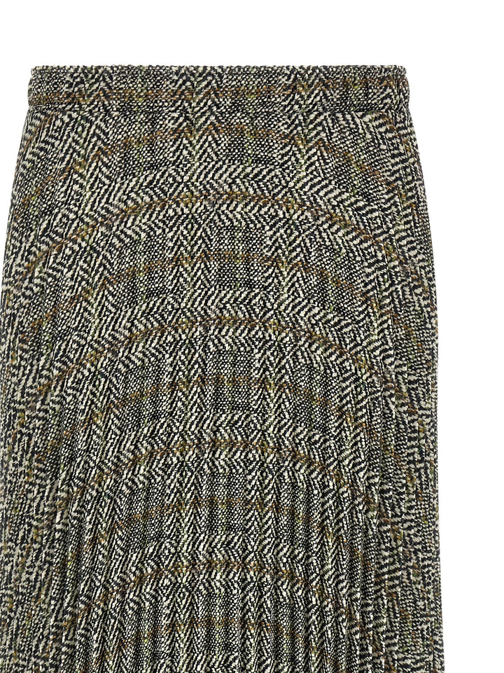Ermanno Scervino Pleated Skirt With Lace Skirts - Multicolor | 4823bd5f6f5ee4a3a0c08ac028045f60155fc402