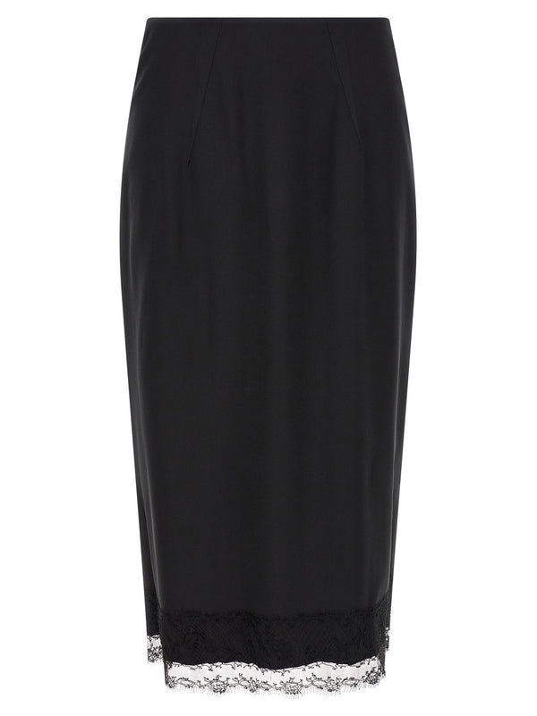 Lace Sheath Skirt Black