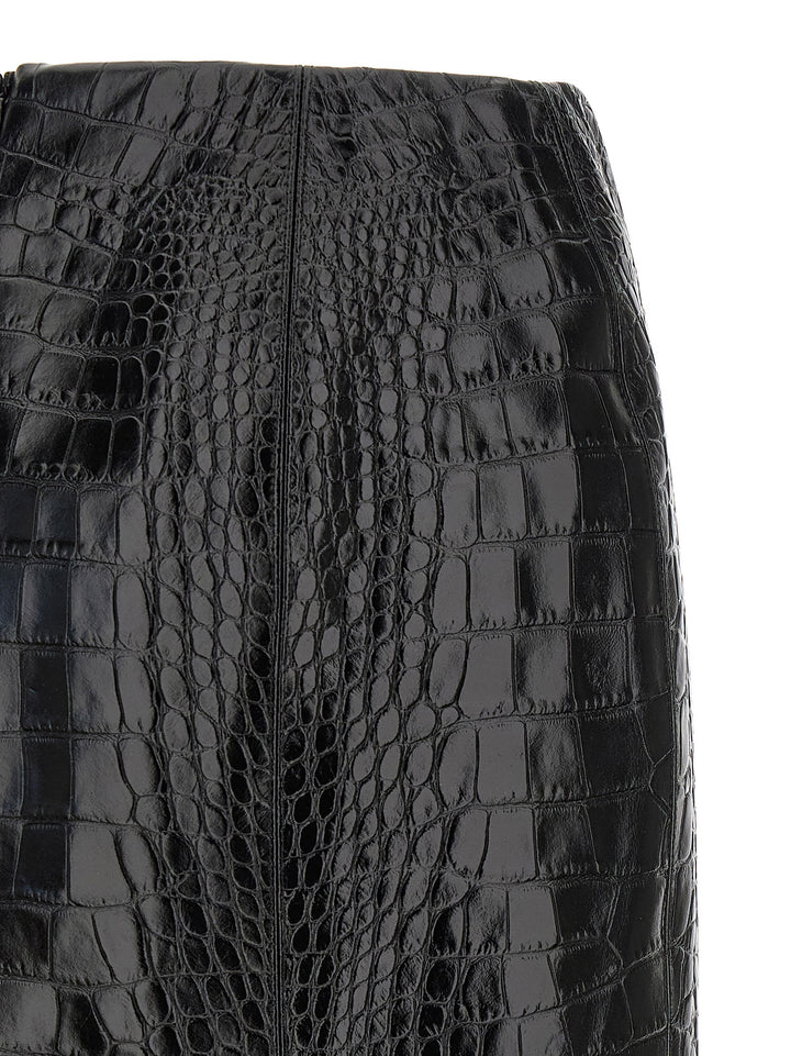 Ermanno Scervino Coconut Print Sheath Skirt With Lace Skirts - Black | 5ecd95cbeb08c3852dab93e1fdf0169f82011c41