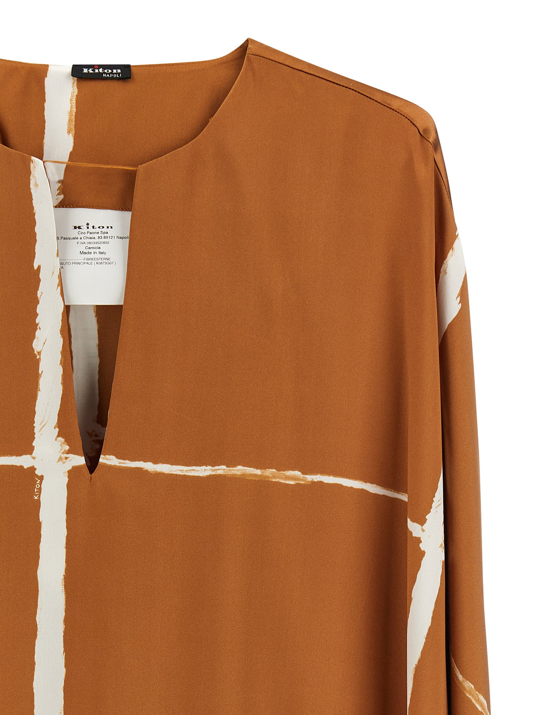 Kiton Caftan Blouse Shirt and Blouse - Brown | a243b8bf5ac3edaab1f98f1e156966be2debeaa3