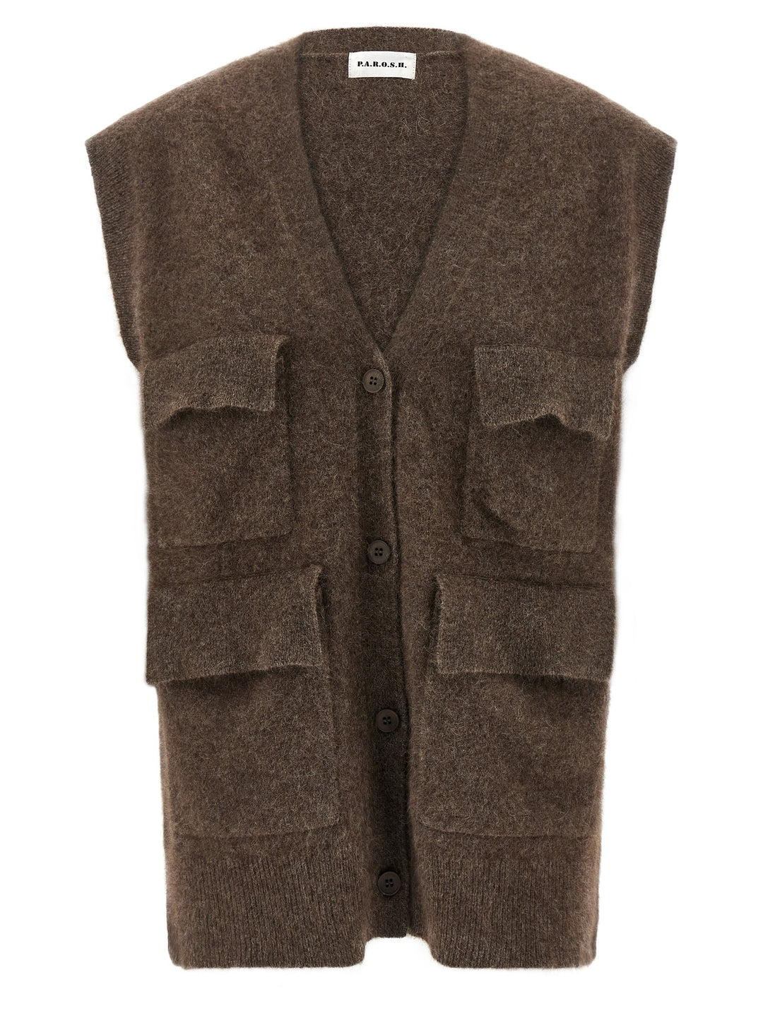 P.A.R.O.S.H. Lacoon Gilet - Brown | ad9f2767e8712010b69adc58e27762003ceec092