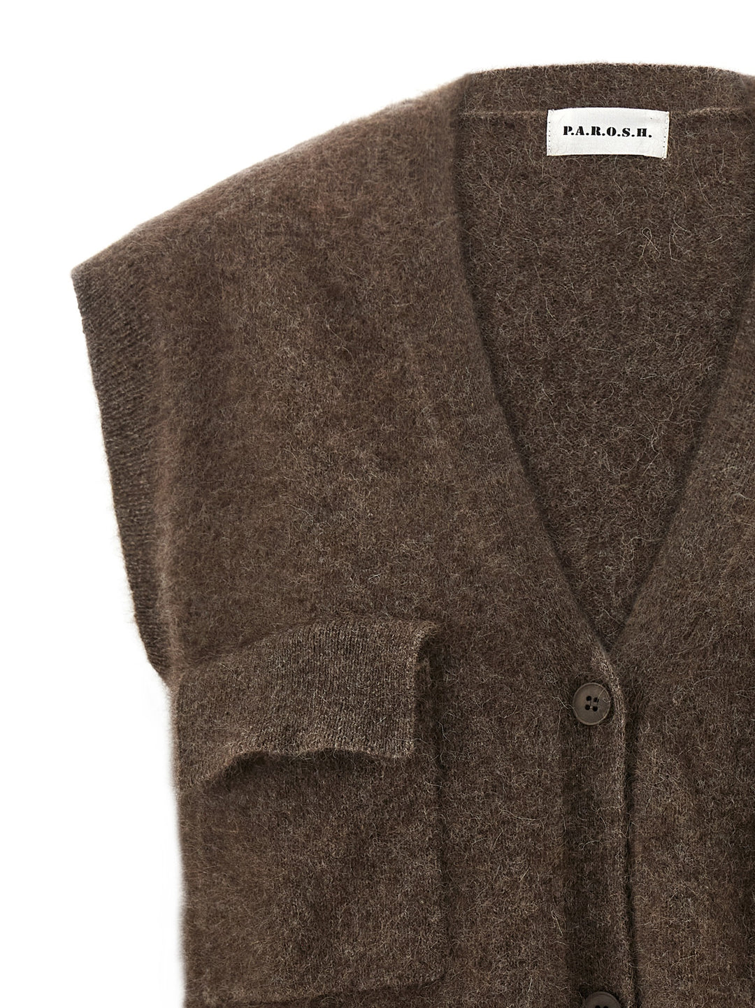 P.A.R.O.S.H. Lacoon Gilet - Brown | b38ea6aaa91258ffe10fcda8828bb72151331c04